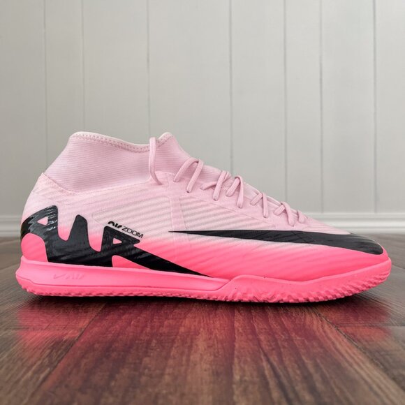 Nike Zoom Mercurial Superfly 9 Academy IC Soccer Shoe High Top Mens Size 12 Pink - Picture 1 of 16